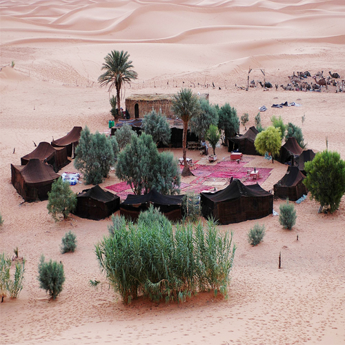 Desert camp in Merzouga